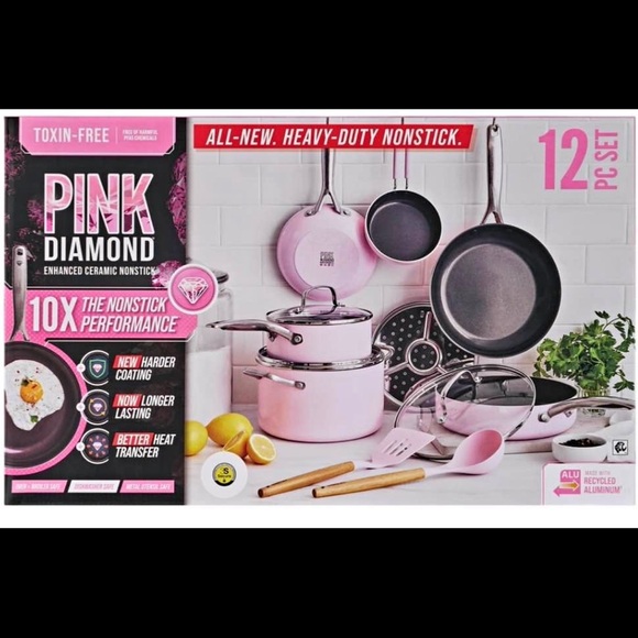 Blue Diamond Healthy Ceramic and Dishwasher Safe 12-Piece Pots and Pans - Picture 13 of 13